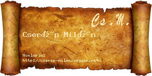 Cserép Milán névjegykártya