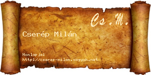 Cserép Milán névjegykártya